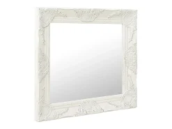 Espejo De Pared|Espejo-Espejo de pared estilo barroco 50x50 cm ES200715 Blanco