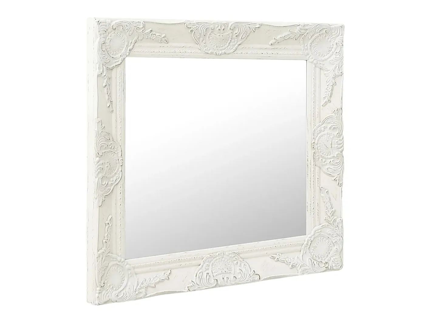 Espejo De Pared|Espejo-Espejo de pared estilo barroco 50x50 cm ES200715 Blanco