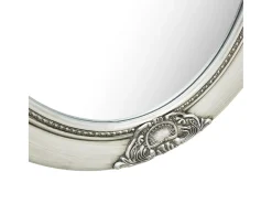 Espejo de pared estilo barroco 50x70 cm Plata Plateado
