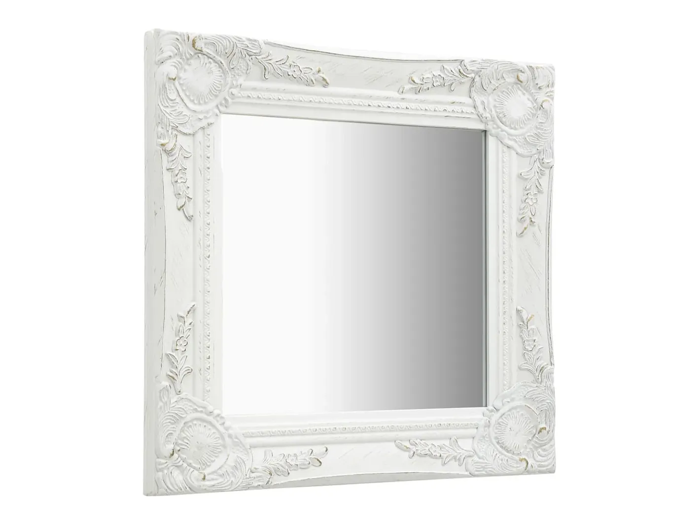 Espejo De Pared|Espejo-Espejo de pared estilo barroco 40x40 cm ES342150 Blanco