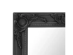 Espejo De Pared|Espejo-Espejo de pared estilo barroco 50x50 cm Negro