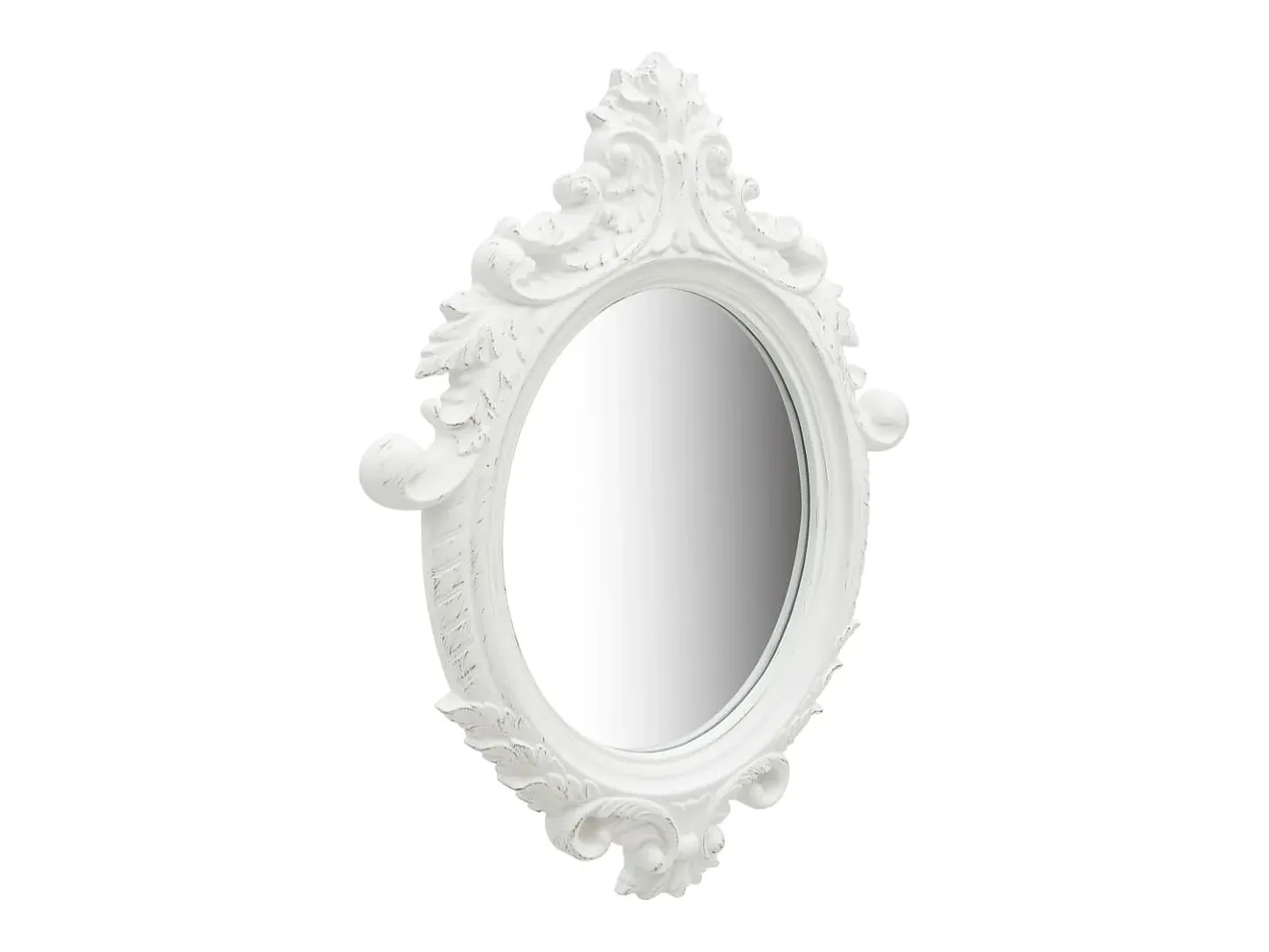 Espejo De Pared|Espejo-Espejo de pared estilo castillo 56x76 cm Blanco