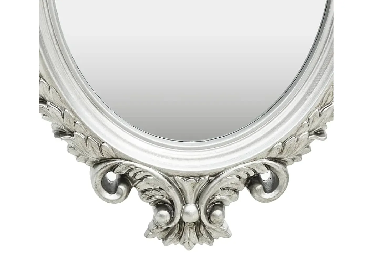 Espejo de pared estilo castillo 56x76 cm Plata Plateado Best