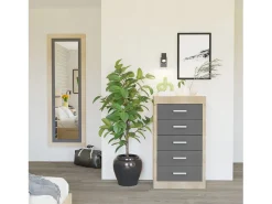 duehome Espejo de pared Kira Cambria - Grafito Marru00f3n Discount