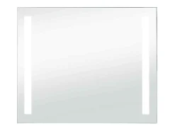 Espejo de pared LED para baño 80x60 cm Plateado Sale