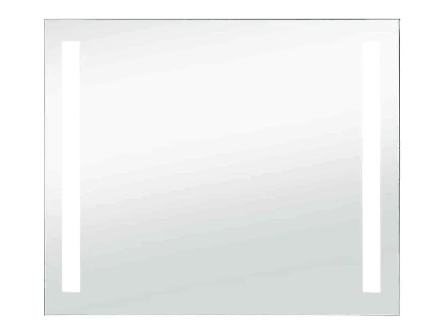 Espejo de pared LED para baño 80x60 cm Plateado Sale