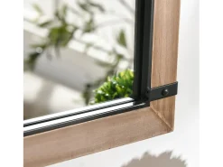 Homcom Espejo De Pared|Espejo-Espejo de pared marrón 93x60x2.5 cm Marru00f3n