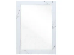 MCW Espejo de pared -L86, aspecto mármol blanco Gris / Blanco Outlet