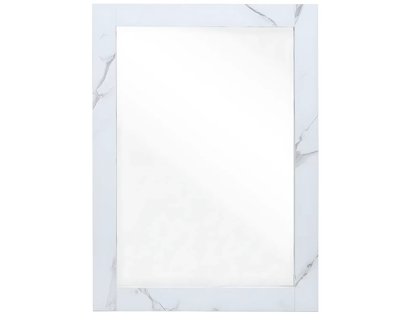 MCW Espejo de pared -L86, aspecto mármol blanco Gris / Blanco Outlet