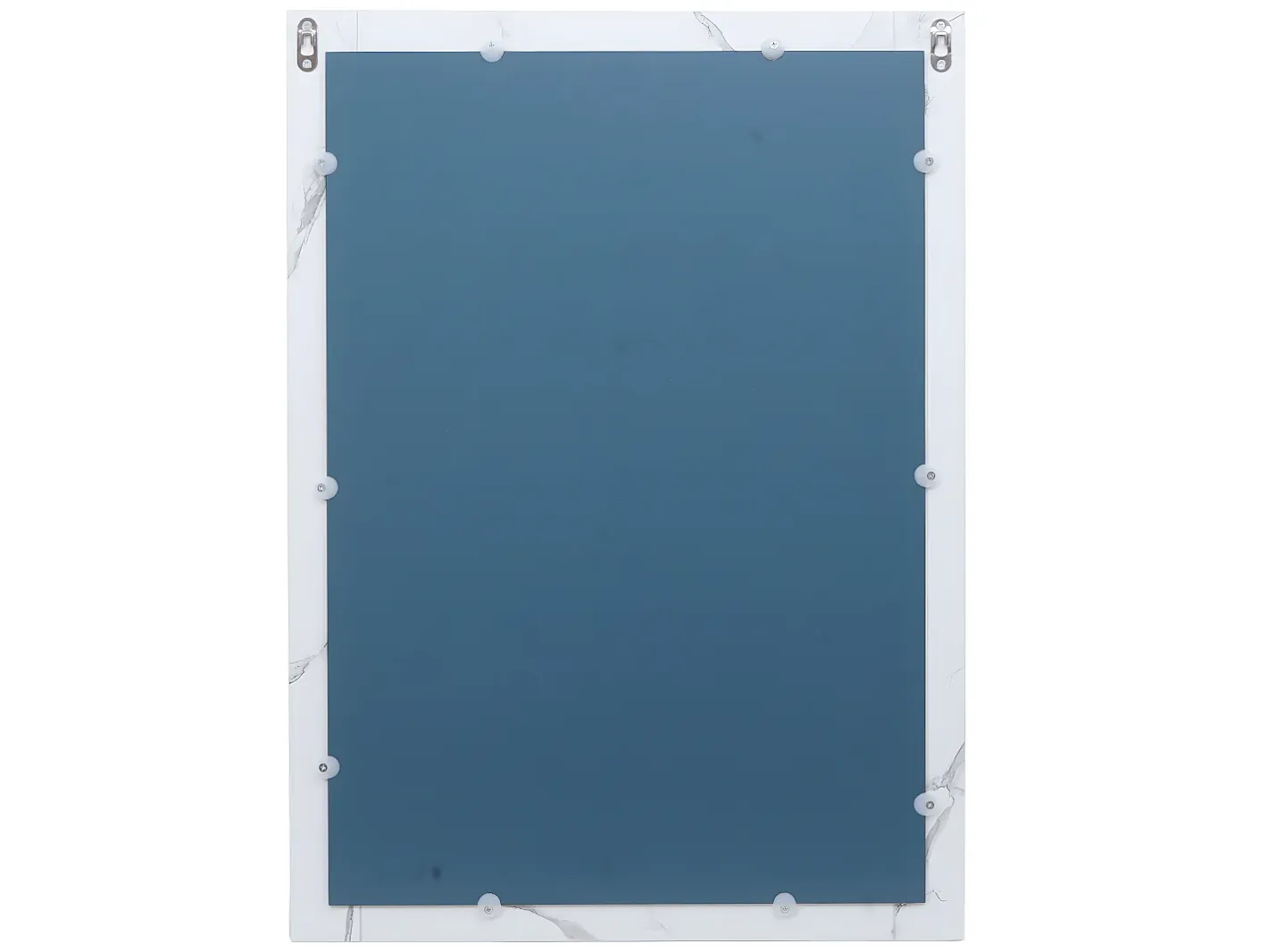 MCW Espejo de pared -L86, aspecto mármol blanco Gris / Blanco Outlet