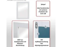 MCW Espejo De Pared|Espejo-Espejo de pared -L86, Blanco