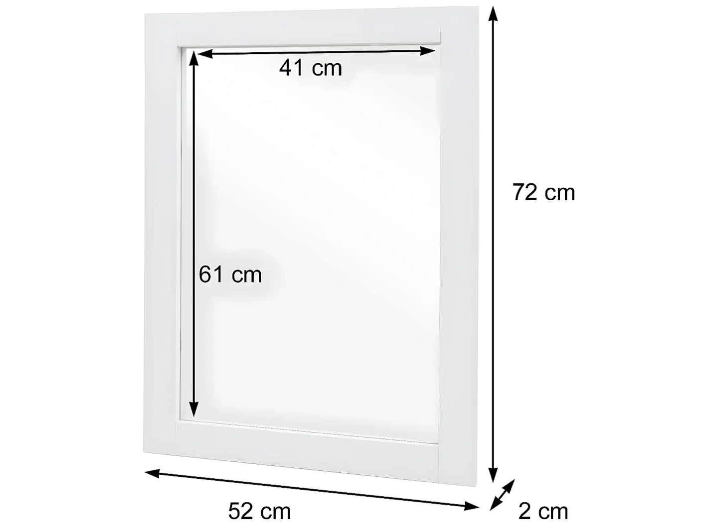 MCW Espejo De Pared|Espejo-Espejo de pared -L86, Blanco