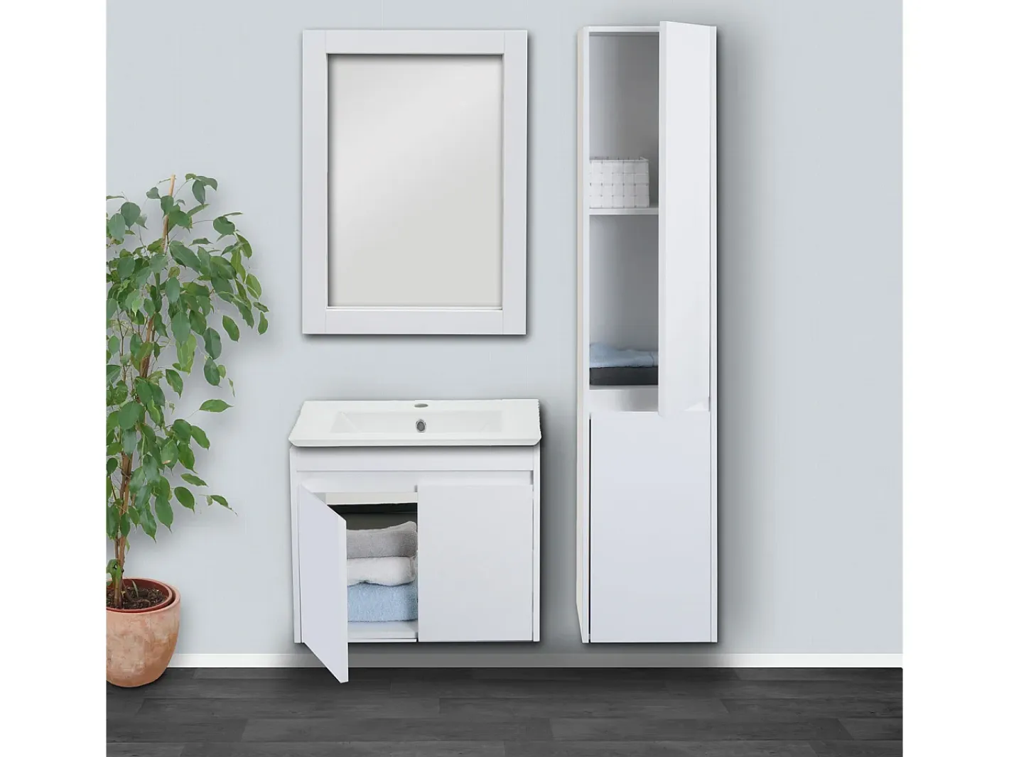 MCW Espejo De Pared|Espejo-Espejo de pared -L86, Blanco