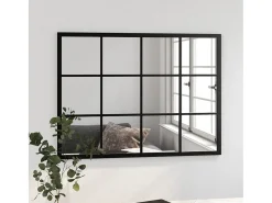 Espejo de pared metal 80x60 cm ES335417 Negro New