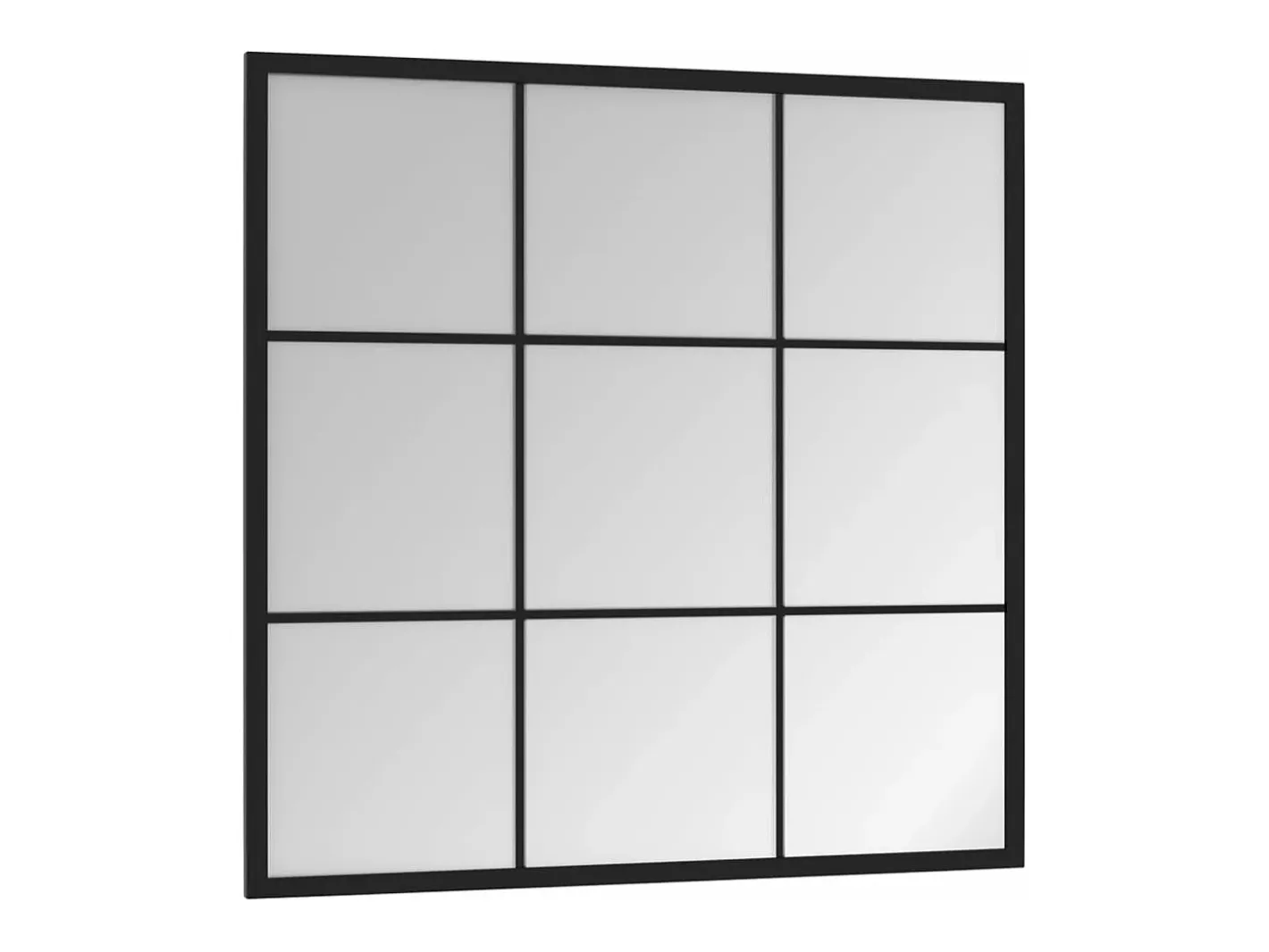 Clearance Espejo de pared metal 60x60 cm ES669336 Negro