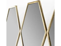 Les Tendances Espejo De Pared|Espejo-Espejo de pared moderno ZIMMO de metal - L 72 x H 133 cm Dorado