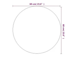 Espejo De Pared|Espejo-Espejo de pared Ø 60 cm Redondo Negro