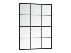 Espejo De Pared|Espejo-Espejo de pared de metal 80x60 cm Negro