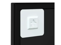 Espejo de pared de metal 60x60 cm Negro