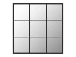 Espejo de pared de metal 60x60 cm Negro
