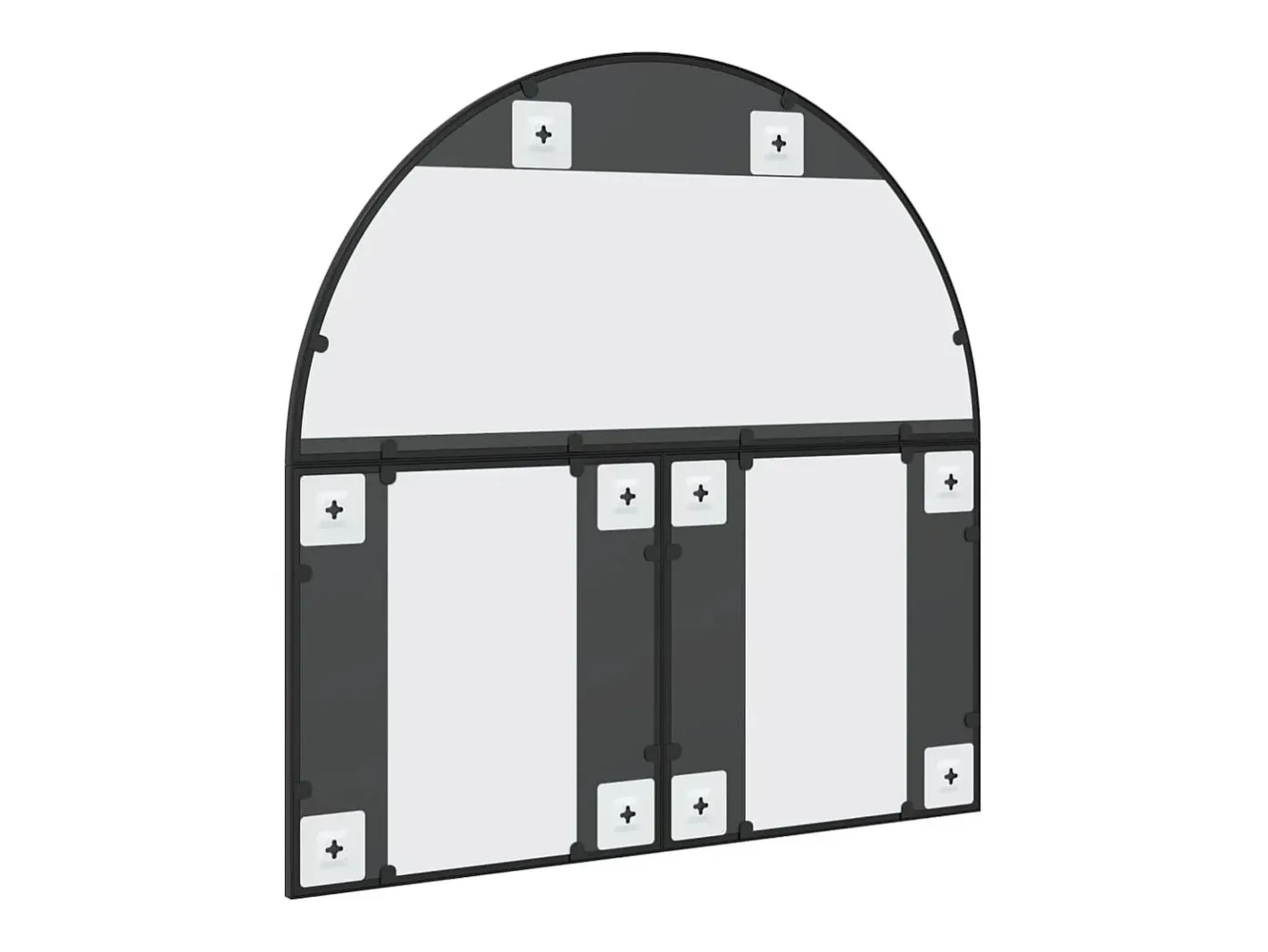 Outlet Espejo de pared 80x80 cm arco de hierro Negro