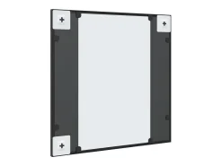 New Espejo de pared 50x50 cm cuadrado de hierro Negro