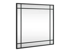 New Espejo de pared 50x50 cm cuadrado de hierro Negro
