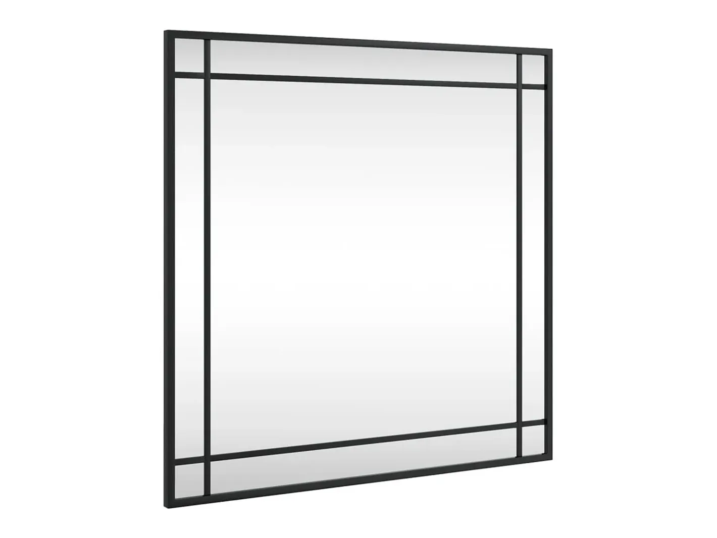 Espejo de pared 60x60 cm cuadrado de hierro Negro Clearance