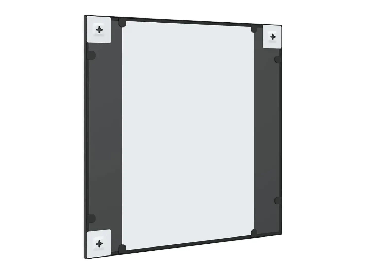 Espejo de pared 60x60 cm cuadrado de hierro Negro Clearance