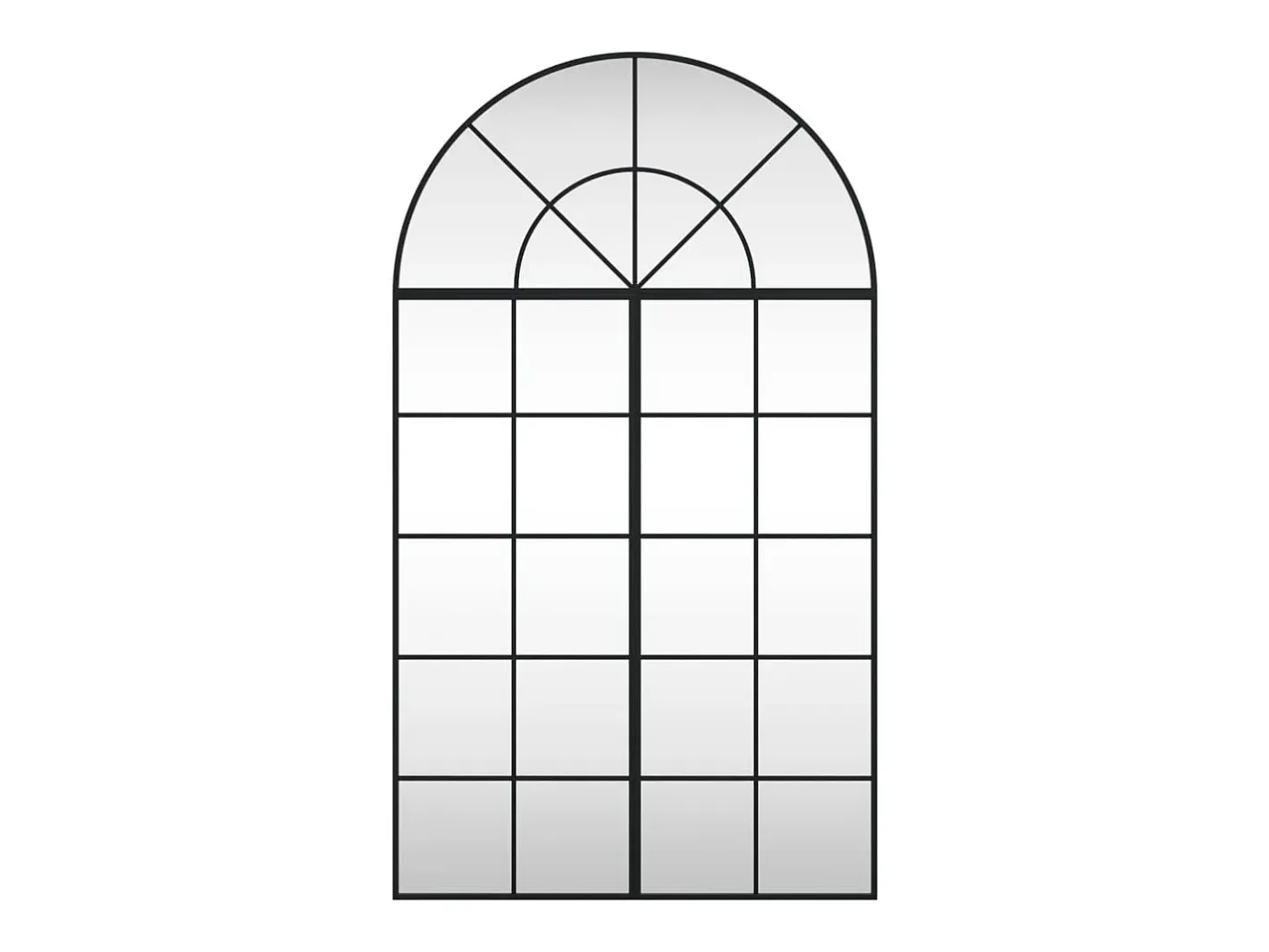 Espejo de pared 80x140 cm arco de hierro Negro Outlet