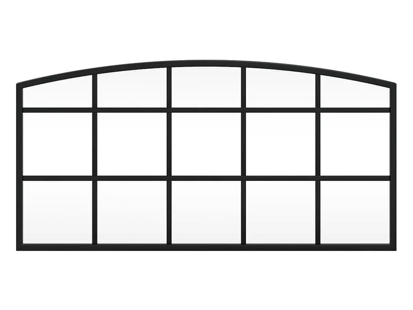 Discount Espejo de pared 60x30 cm arco de hierro Negro