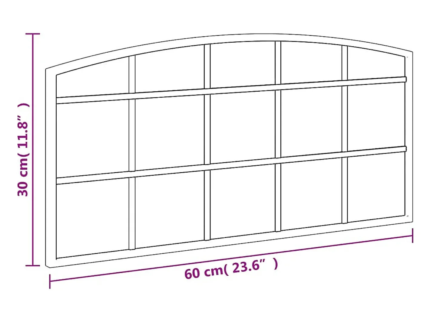 Discount Espejo de pared 60x30 cm arco de hierro Negro