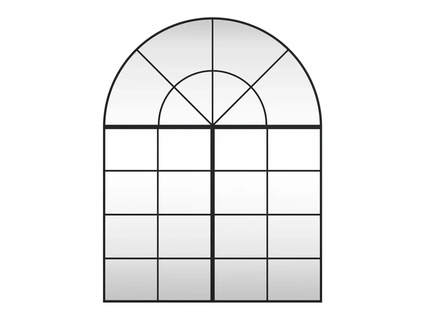 Espejo de pared 100x130 cm arco de hierro Negro