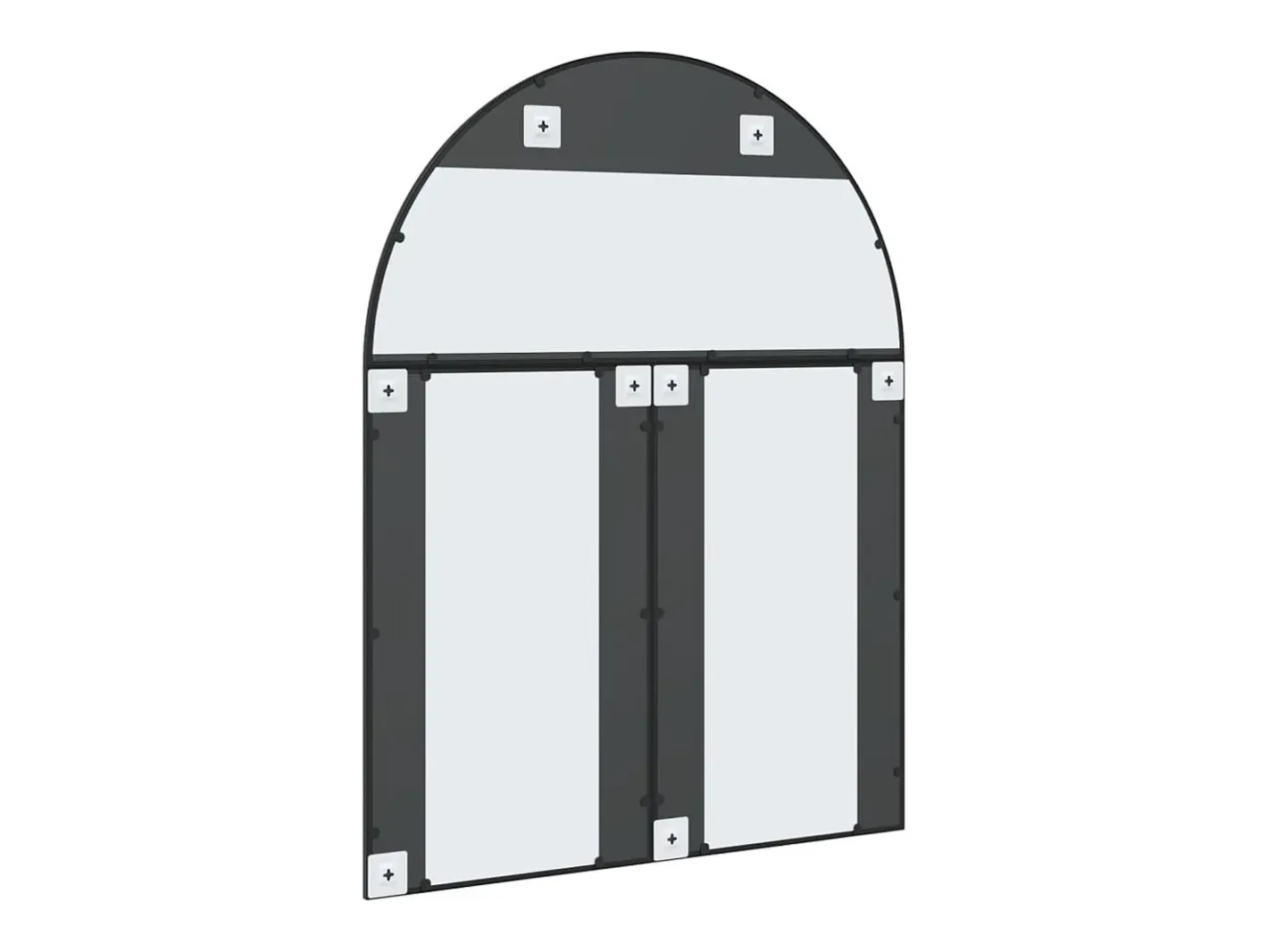 Espejo de pared 100x130 cm arco de hierro Negro