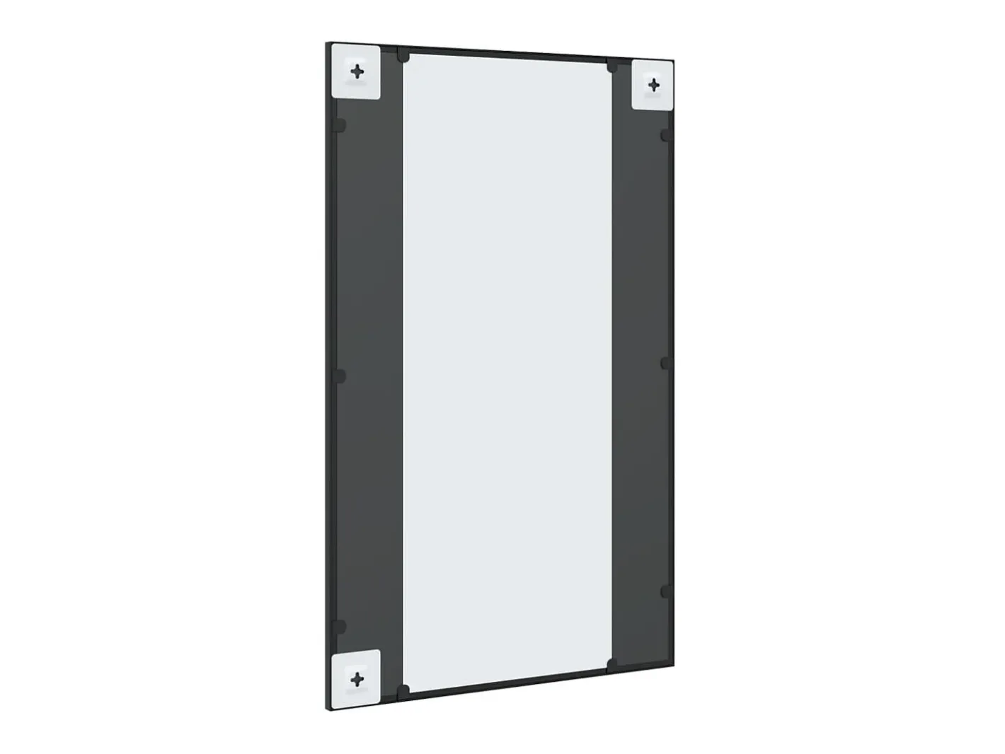 Espejo De Pared|Espejo-Espejo de pared 50x80 cm rectangular hierro Negro