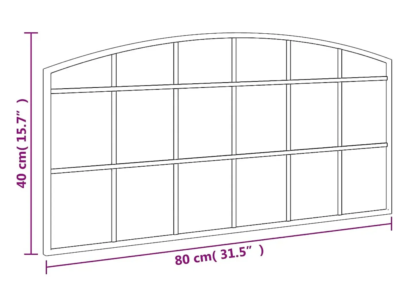 Espejo de pared 80x40 cm arco de hierro Negro Best