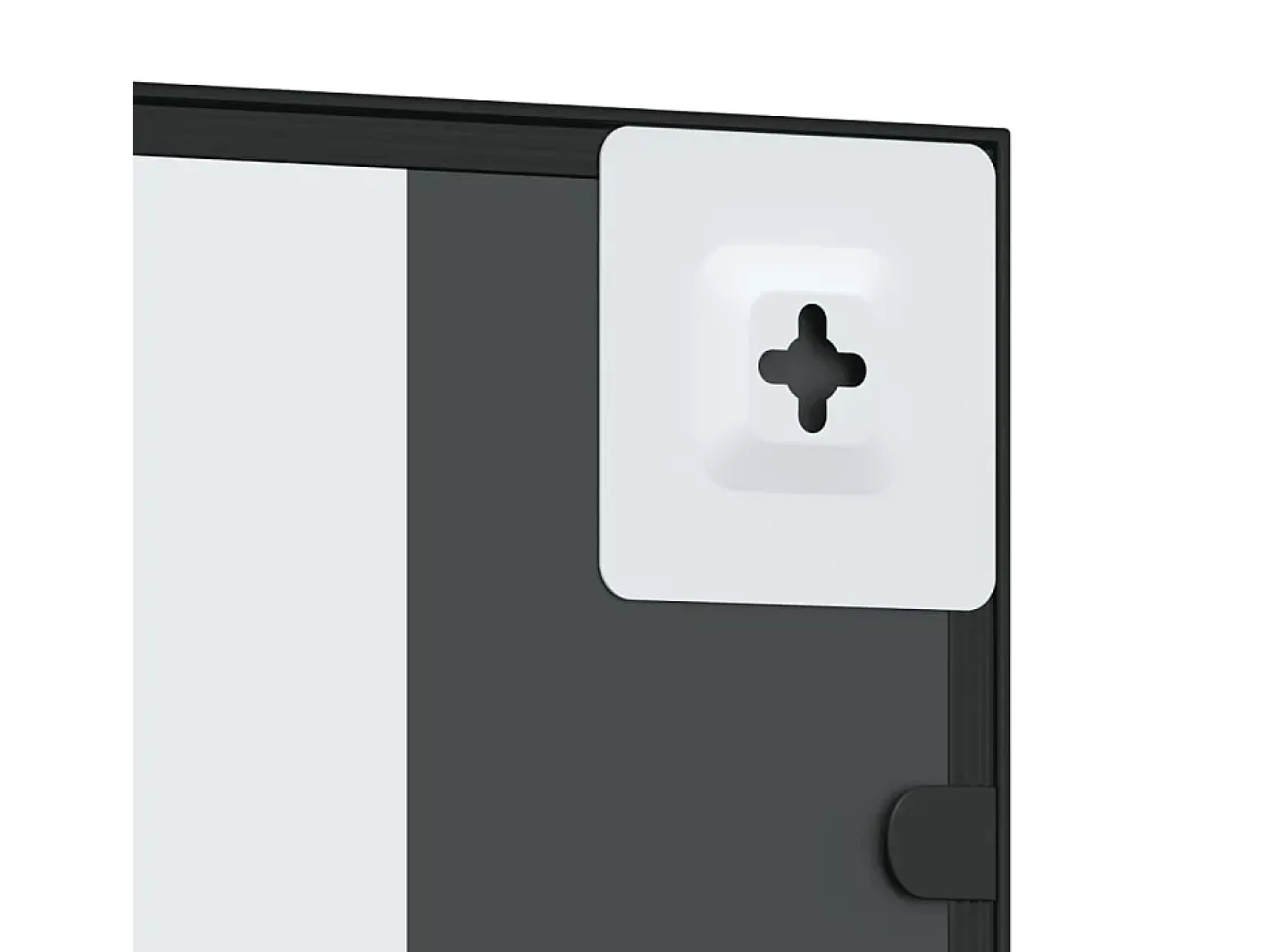 Espejo de pared 40x80 cm rectangular hierro Negro Best