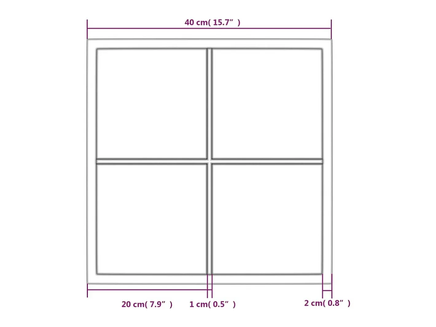 Online Espejo de pared 40x40 cm metal Negro