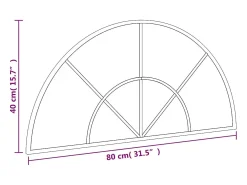 Sale Espejo de pared 80x40 cm arco de hierro Negro