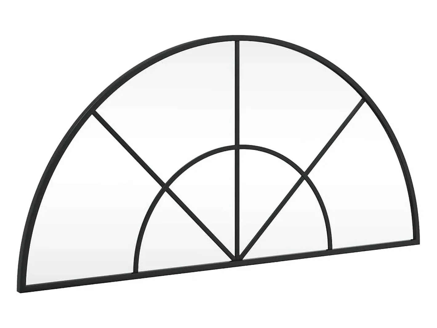 Sale Espejo de pared 80x40 cm arco de hierro Negro