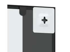 Hot Espejo de pared 50x100 cm rectangular hierro Negro