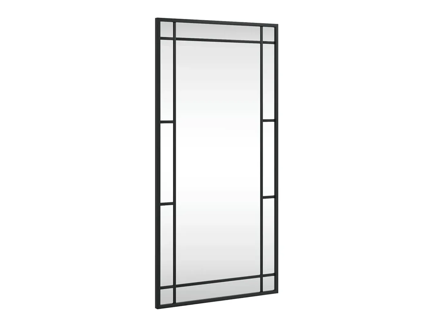 Espejo De Pared|Espejo-Espejo de pared 40x80 cm rectangular hierro Negro