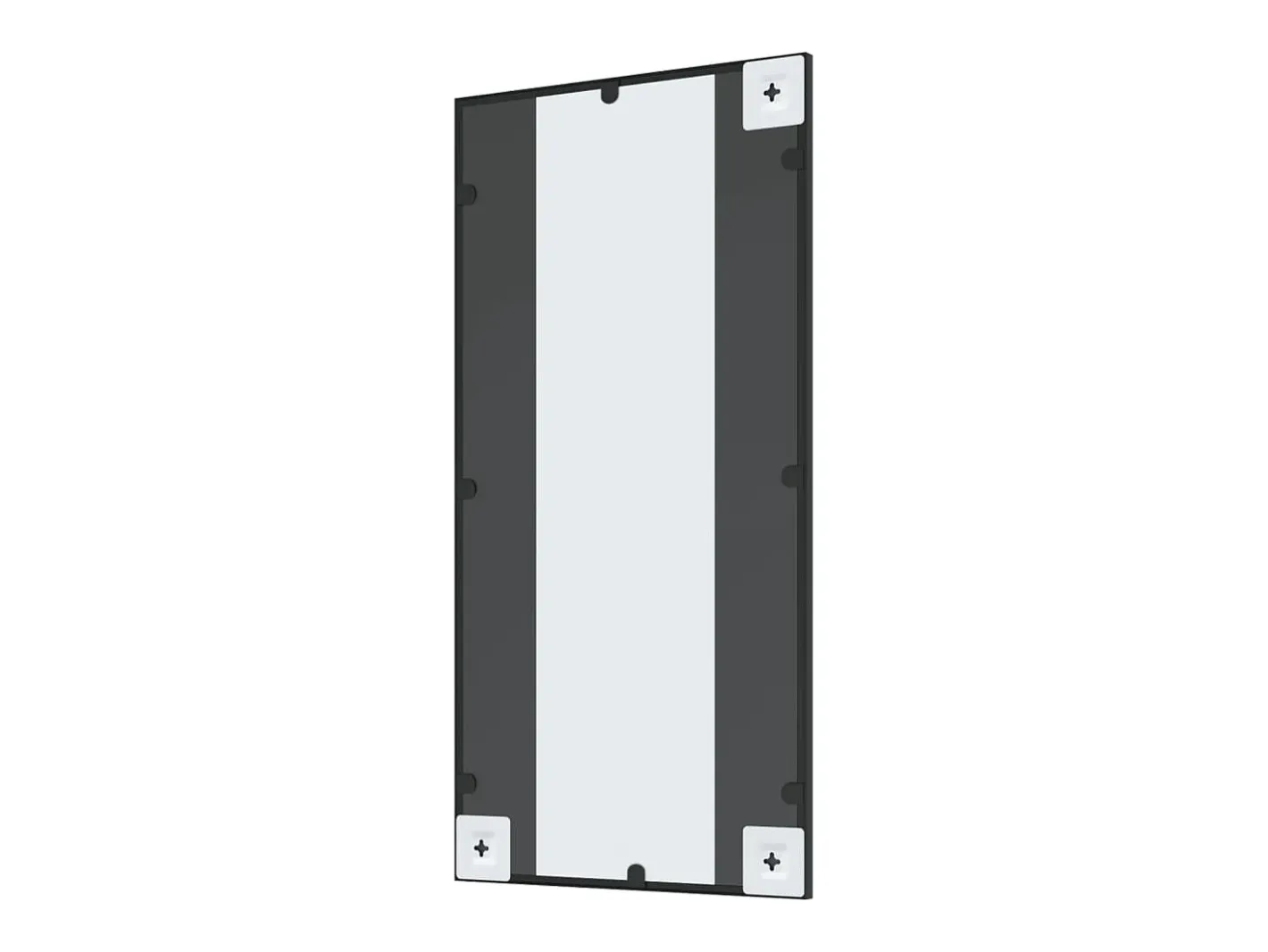 Espejo De Pared|Espejo-Espejo de pared 40x80 cm rectangular hierro Negro