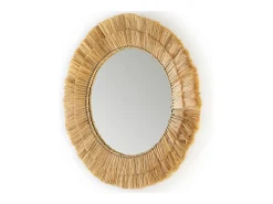 Les Tendances Espejo de pared NURIA de algas marinas naturales – Ø 76 cm Beige Best