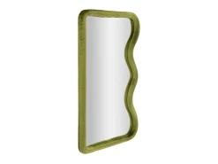 Espejo de pared o de pie en terciopelo ondulado lateral 60x90cm Tod Verde Discount