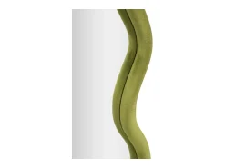Espejo de pared o de pie en terciopelo ondulado lateral 60x90cm Tod Verde Discount