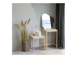 Les Tendances Espejo de pared PALERMO de forma orgánica – L 50 x H 55 cm Blanco Hot