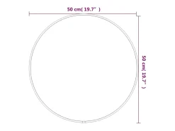 Espejo De Pared|Espejo-Espejo de pared Ø 50 cm Redondo Plateado