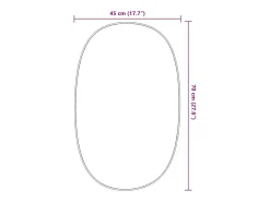 Outlet Espejo de pared 70x45 cm Plateado