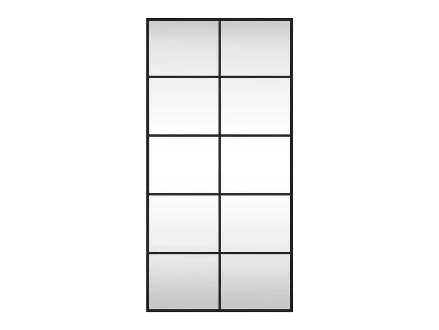 Espejo de pared rectangular de hierro 50x100 cm ES942146 Negro